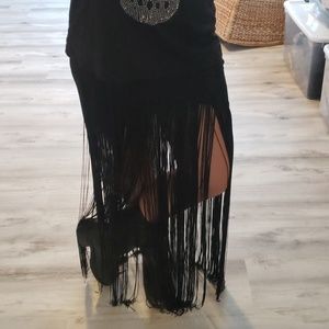 MOVING SALE Nasty Gal Fringe Skirt Witch Goth M